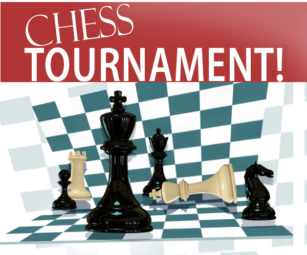 Ches Tournament, chess pieces and board
